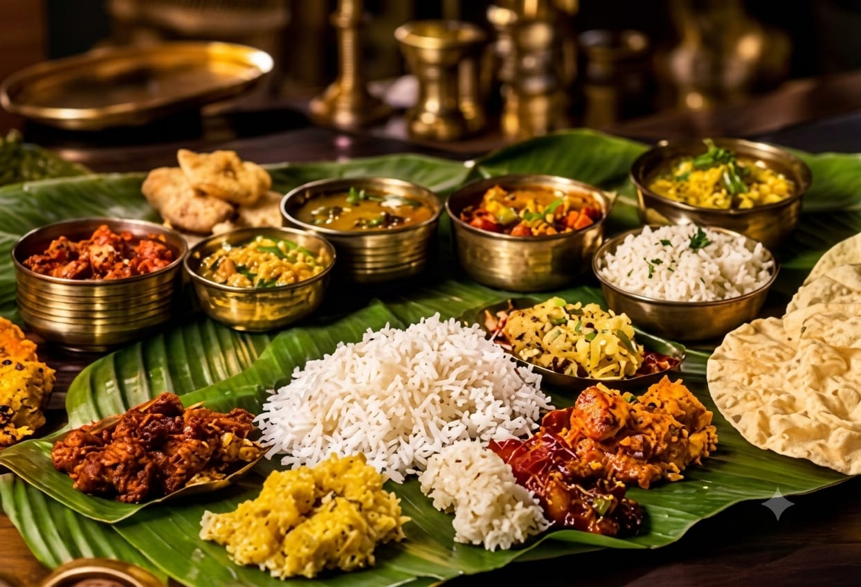 Vegetarian South Indian feast
